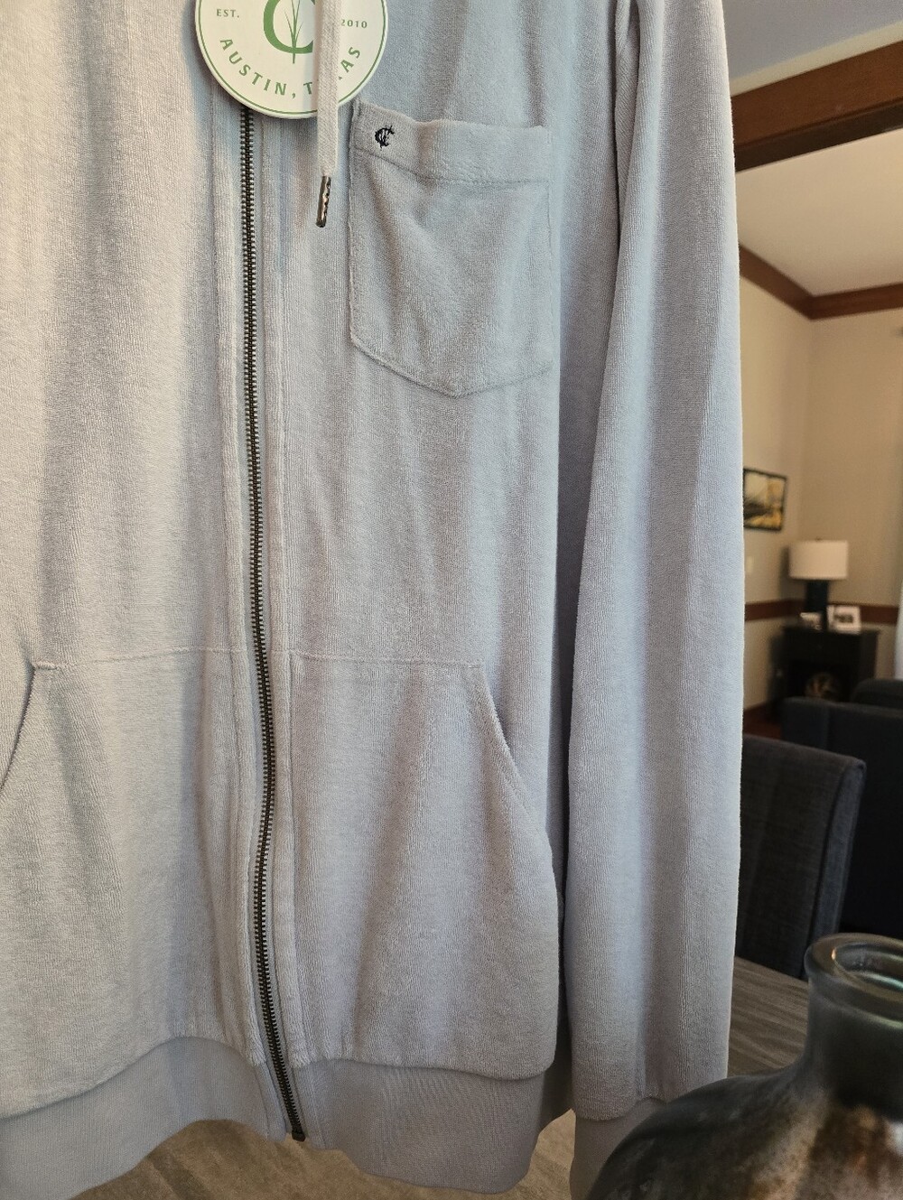 Criquet - Light Grey, Men's, Terry, Zip Hoodie - Size Large. Brand New w/Tags - Picture 8 of 8